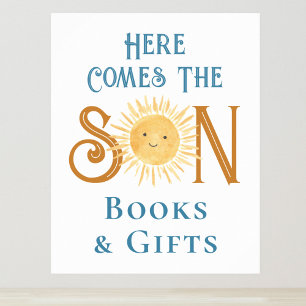 Affiche Voici Les Livres Du Fils Et Le Baby shower Cadeau