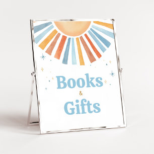 Affiche Voici les livres et les cadeaux de Baby shower Son