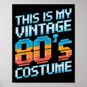 Affiche Voici mon costume Vintage des années 80 1980 Fashi