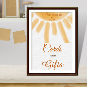 Affiche Voici Son Jaune soleil Baby shower Favoriser