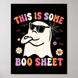 Affiche Voici Une Petite Feuille De Boo Retro Super Ghost