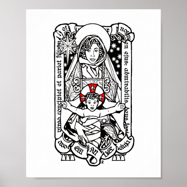 Affiche Voici, une Vierge Conceve - Madonna et Chil (Devant)