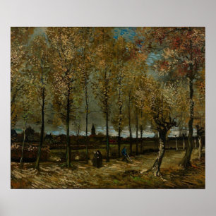 Affiche Voie avec peupliers près de Nuenen - Van Gogh - c1