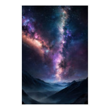 Voie Lactée au-dessus des montagnes