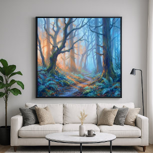 Affiche Voie mystique de la forêt brumeuse - Style de pein