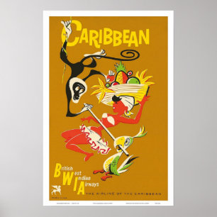 Affiche Voies aériennes britanniques des Antilles