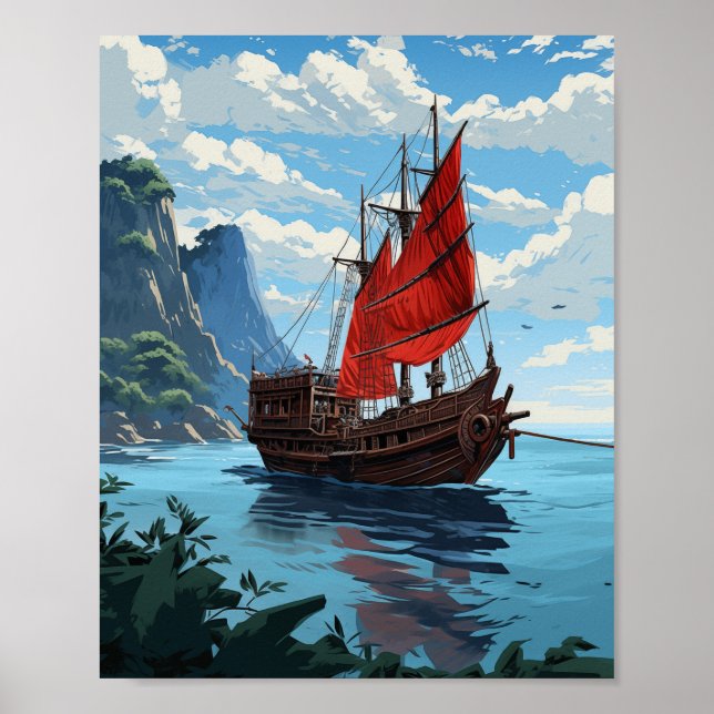 Affiche Voile à travers Ha Long Bay (Devant)