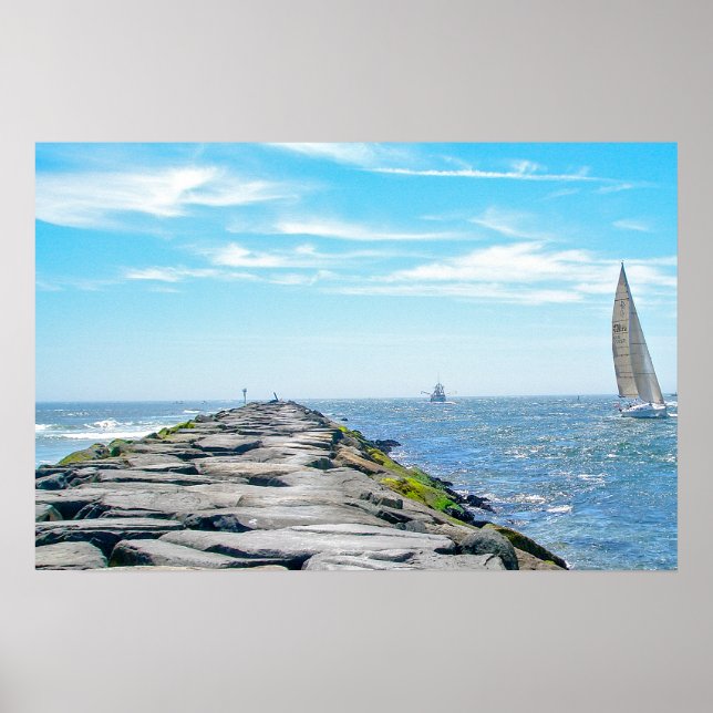 Affiche Voile Barnegat Inet en été (Devant)