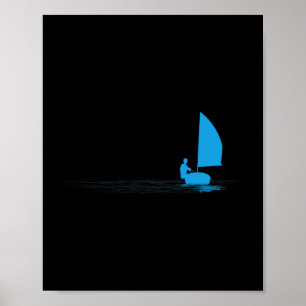 Affiche Voile de dériveur de voile de bateau de voile Opti