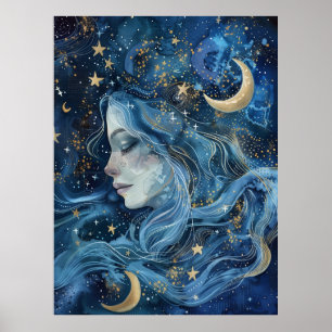 Affiche Voile de Luna – Déesse Éthérée