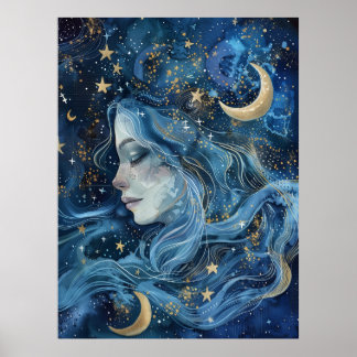 Affiche Voile de Luna – Déesse Éthérée