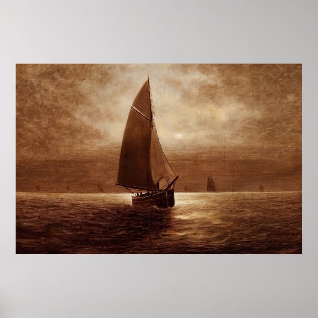 Affiche Voile de nuit (vers 1900) Elbridge Wesley Webb (Devant)