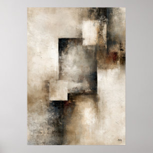 Affiche Voile de Silence Wabi-Sabi Moderne Abstrait Japona