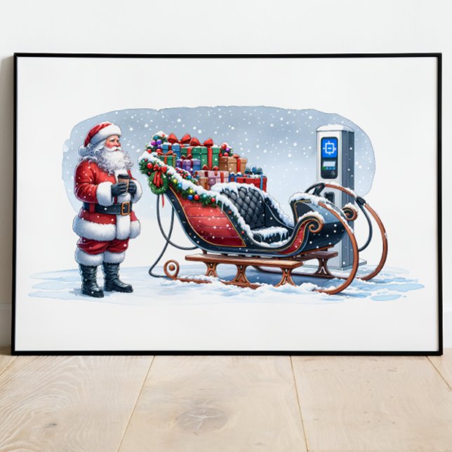 Affiche Voile électrique Santa Claus EV (Créateur téléchargé)