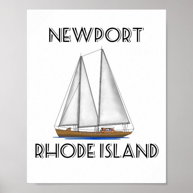 Affiche Voile Newport Rhode Island (Devant)