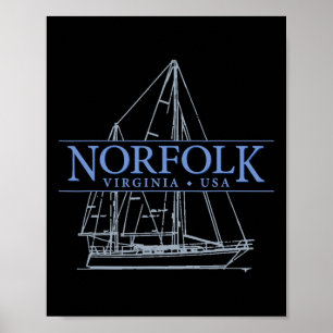 Affiche Voile Norfolk Virginie 