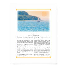 Voile seule avec Poème Taille 8.5x11