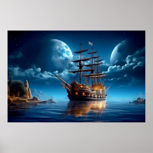 Affiche Voile Voyage aventure Tranquille (Devant)