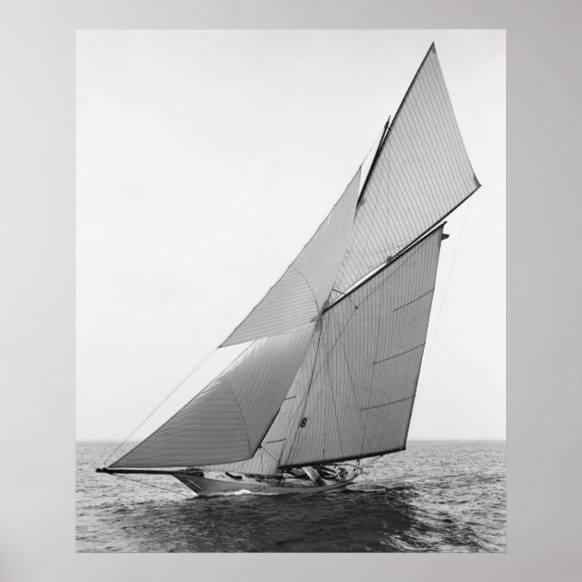 Affiche Voile Yacht Gloriana, 1891 (Devant)