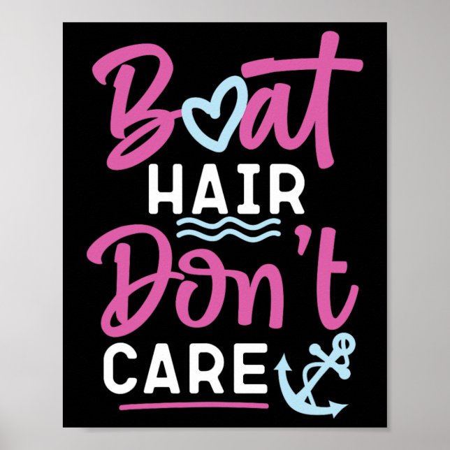 Affiche Voilier Bateau Cheveux s'en fiche (Devant)