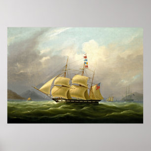 Affiche voilier peinture 40