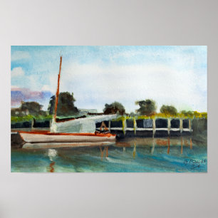 Affiche Voilier sur les Norfolk Broads