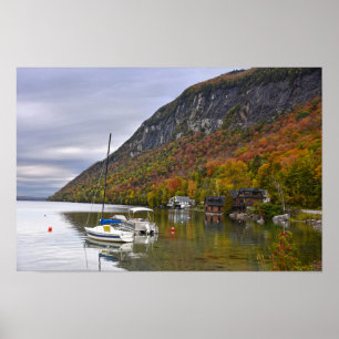 Affiche Voiliers au repos sur le lac Willoughby, Vermont