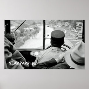 Affiche Voir à travers la fenêtre des bus français 1939 Fr