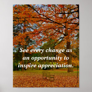 Affiche Voir chaque changement comme une opportunité d'ins
