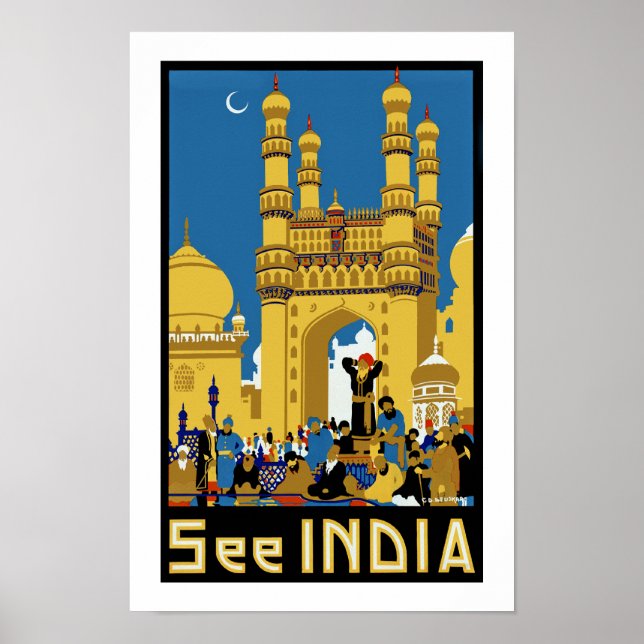 Affiche Voir Inde ~ Hyderabad (Devant)