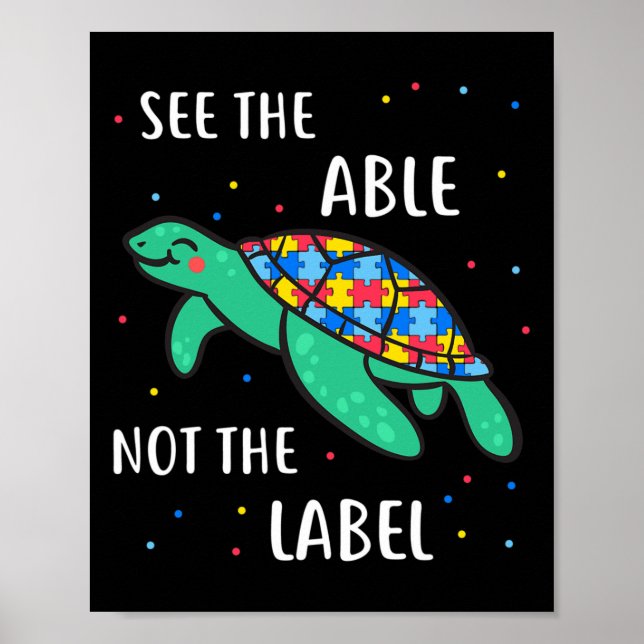 Affiche Voir La Table Pas La Sensibilisation sur l'autisme (Devant)