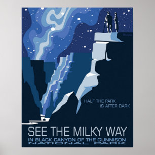 Affiche Voir la voie lactée dans Black Canyon of the Gunni