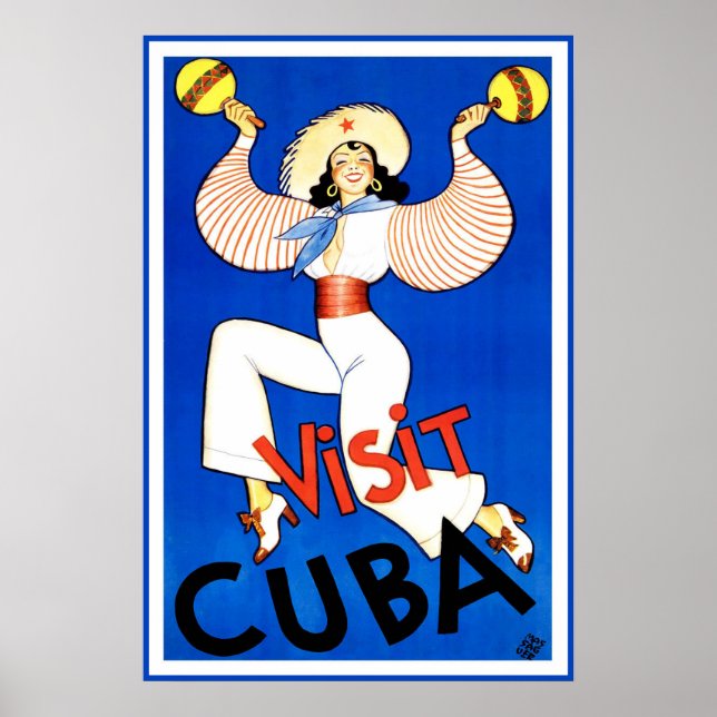 Affiche Voir l'affiche de voyage de Cuba (Devant)