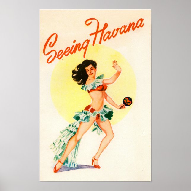 Affiche Voir l'affiche de voyage vintage Havana (Devant)