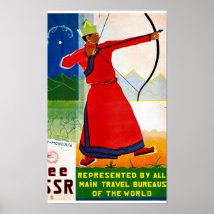 Affiche Voir l'affiche du Vintage voyage de l'URSS restaur