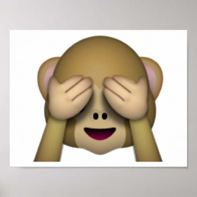 Affiche Voir No Evil Monkey - Emoji (Devant)