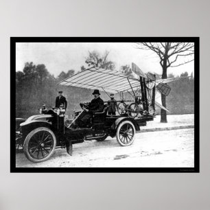 Affiche Voiture 1909 d'avion de Santos Dumont