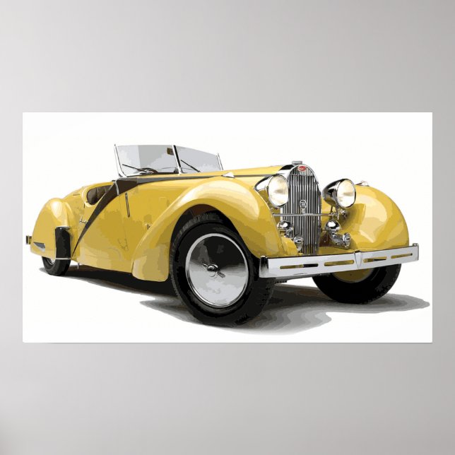 Affiche Voiture antique (Devant)
