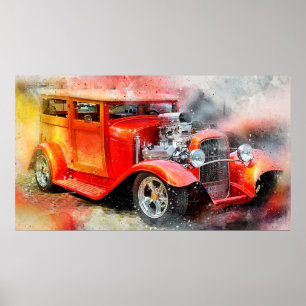 Affiche Voiture antique