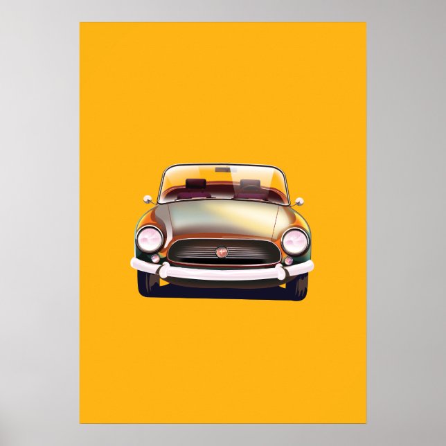 Affiche Voiture classique vintage (Devant)