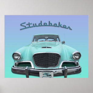 Affiche Voiture classique Vintage Studebaker Silver Hawk 1