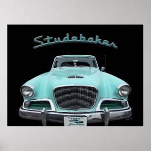 Affiche Voiture classique Vintage Studebaker Silver Hawk 1