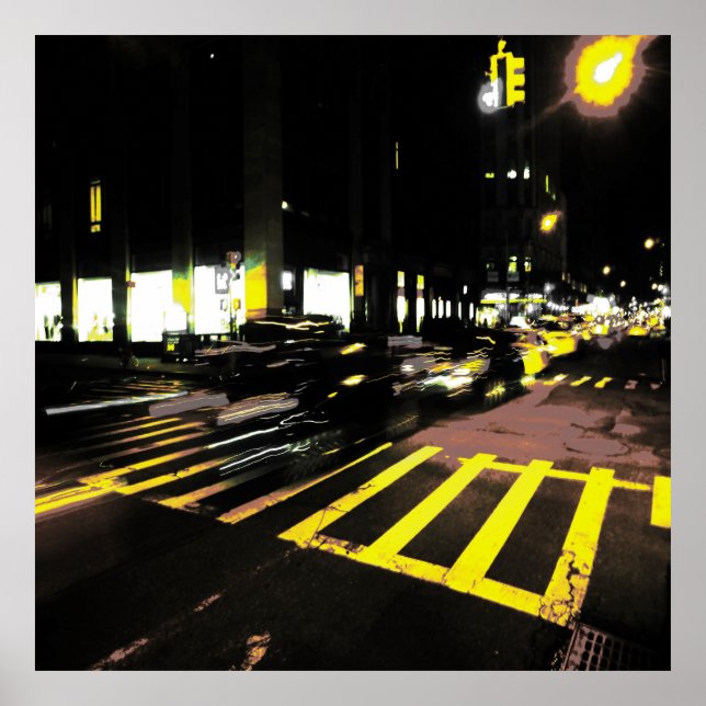 Affiche voiture dans la nuit (Devant)