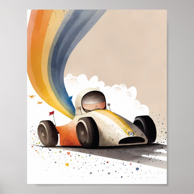 Affiche Voiture de course (Devant)