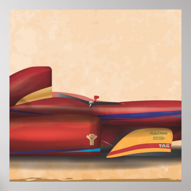 Affiche Voiture de course (Devant)