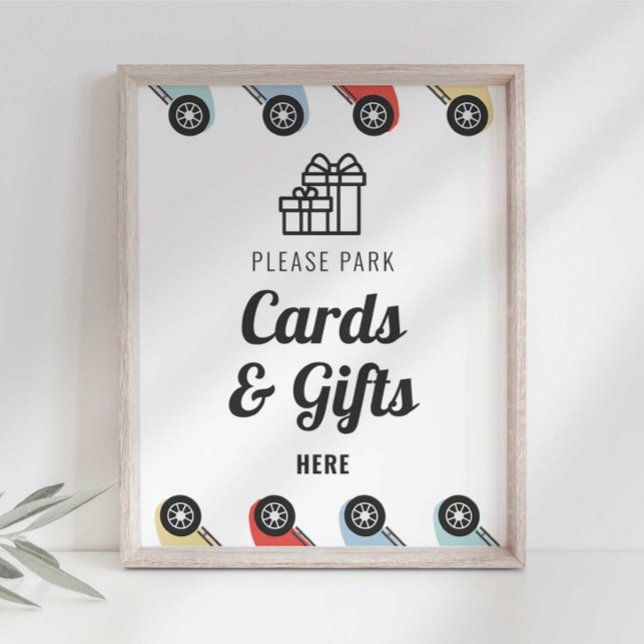 Affiche Voiture de course Carte d'anniversaire et cadeaux (Créateur téléchargé)