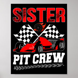 Affiche Voiture de course de la famille de course Sister T
