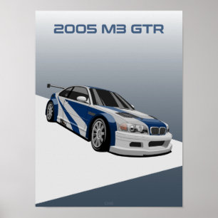 Affiche Voiture de course M3 GTR 2005