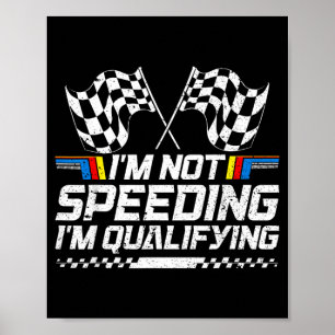 Affiche Voiture de course ne dépassant pas la vitesse Je s