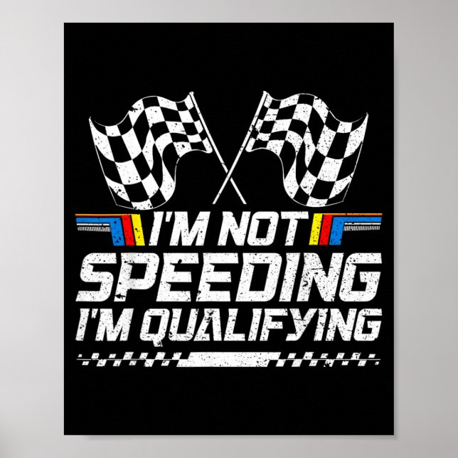 Affiche Voiture de course ne dépassant pas la vitesse Je s (Devant)
